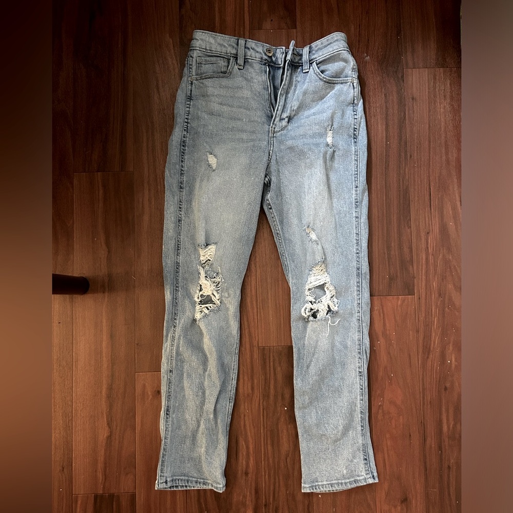 hollister mom jeans
